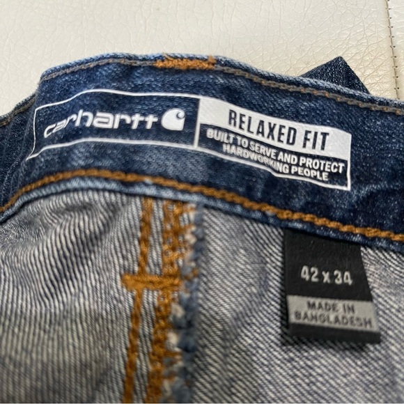 Carhartt Mens Relaxed Fit Jeans Size 42X34 Pre-Owned - Picture 3 of 9